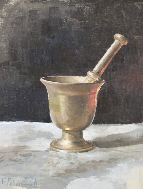 Pestle and mortar by Fatemeh Fahandezh