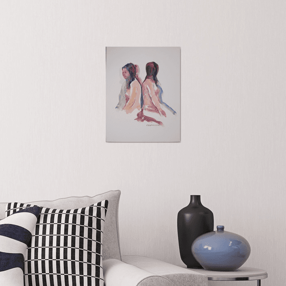 seated nude 2 poses