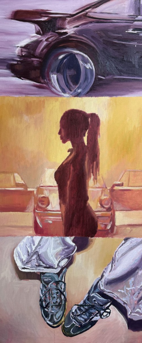 BEFORE IT HAPPENS 911 OIL ON CANVAS 160x100cm by Javier Peña