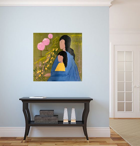 Mother Daughter Original Painting
