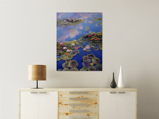 "Water lilies on the water"