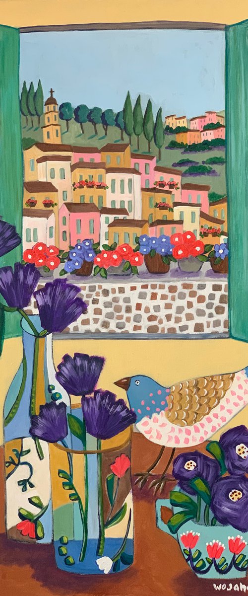 Bottles of Blue Sky by Holly Wojahn