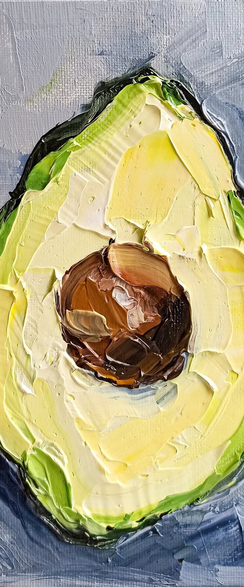 Textured Avocado Oil Painting by Mily Art