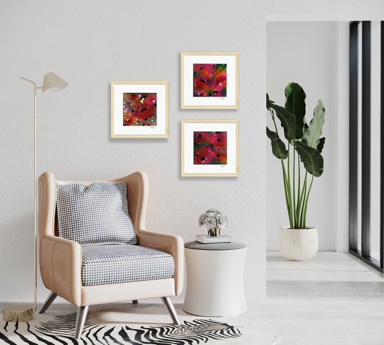 Floral Dream Collection 2 - 3 Framed Paintings