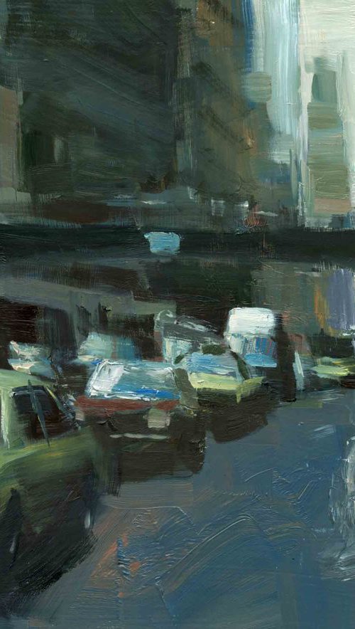 Taxis under Bridge by Darren Thompson