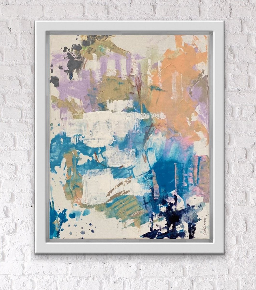 Quiet Morning - Calm Abstract Expressionism by Kat Crosby
