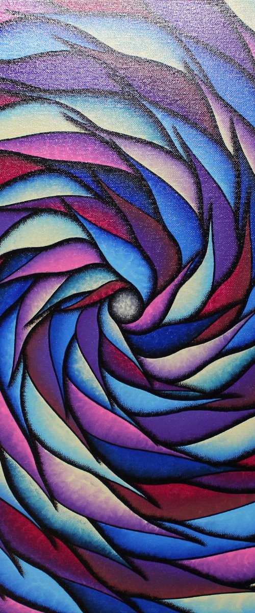 Blueish and purplish spiral by Jonathan Pradillon