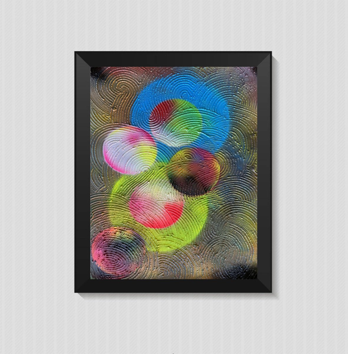 Abstract Acrylic Painting By Juan Jose Garay, 20 X 28", Abstractransformationcircle8, Original Artwork