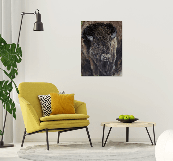 Wildlife - Buffalo - Bison - "Prairie Sentinel"