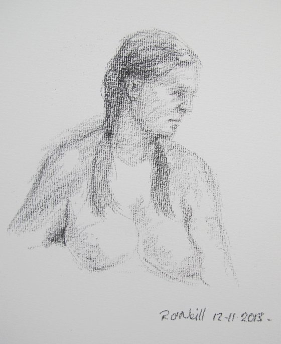 seated female nude