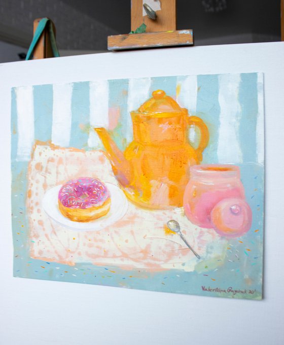 Sweet still life with donut