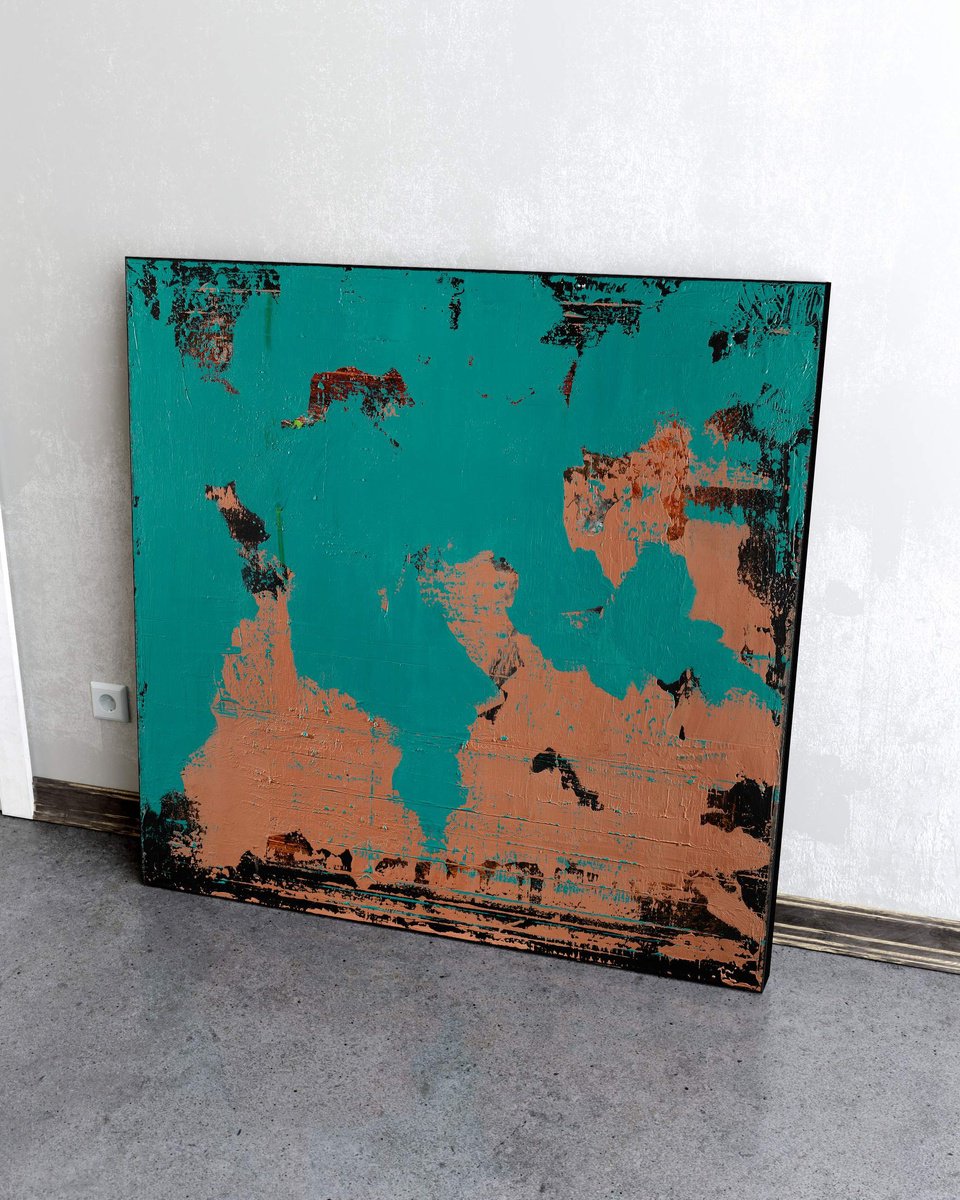 Organic Abstract Acrylic Painting By Nemanja Nikolic, 36 X 36", Warmth, Original Artwork