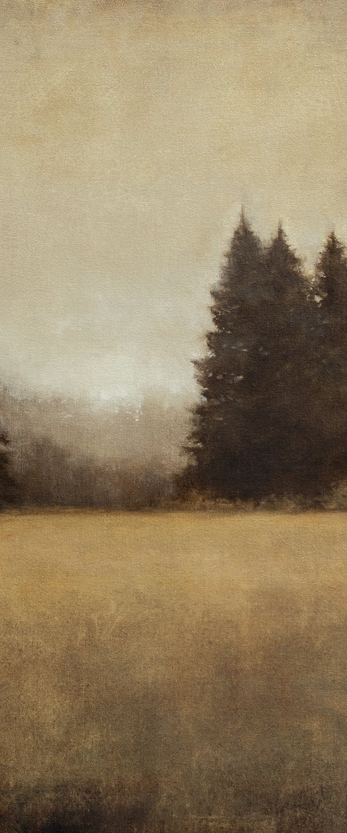 Summer Field 210915, forest trees tonal landscape by Don Bishop