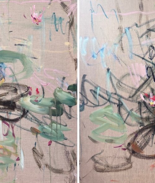 Nympheas. Diptych by Lilia Orlova-Holmes