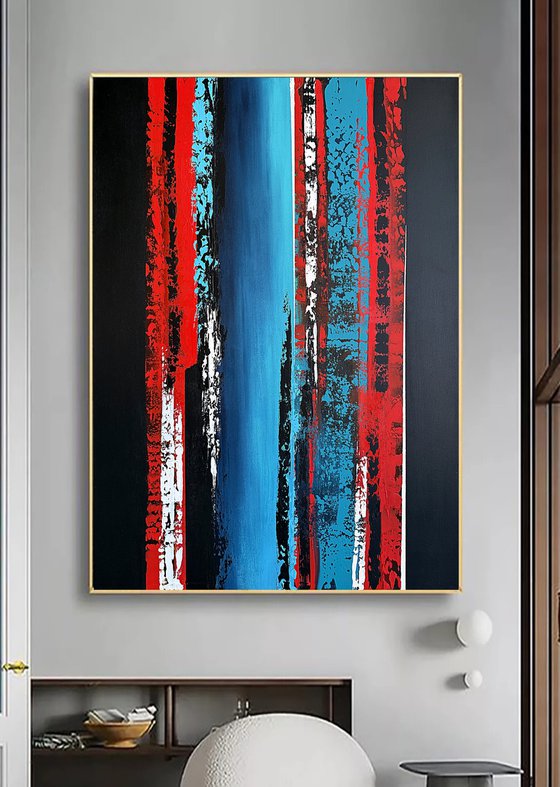 Red Sky Blue accent on black