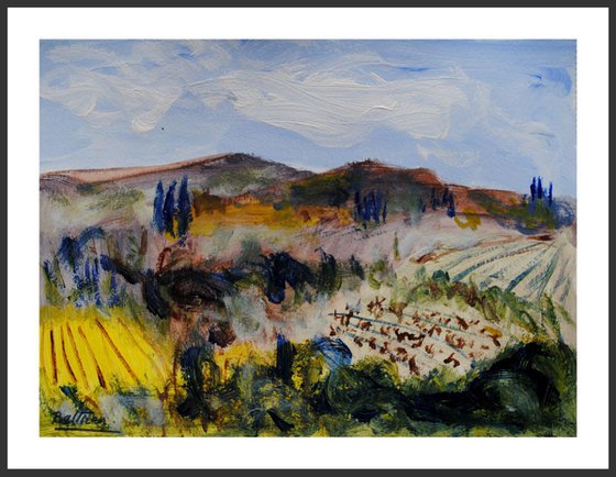 brume matinale en Provence/21x28cm-8,3x11,02 in/2018
