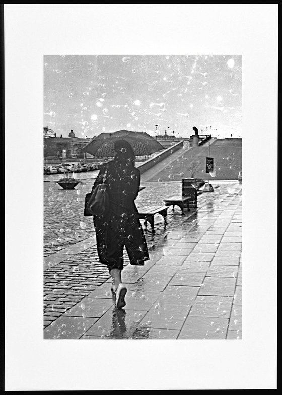 " Autumn. Stockholm. Walking woman " Limited Edition 1 / 15