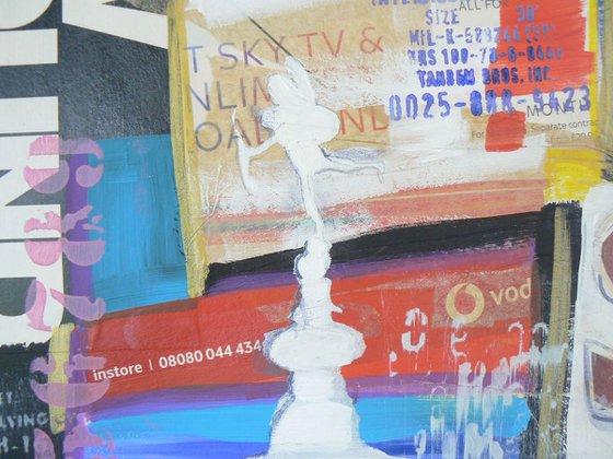 Study for Metropolis - Piccadilly Circus #1 (London, Eros, Piccadilly Circus, urban landscape semi abstract artwork)