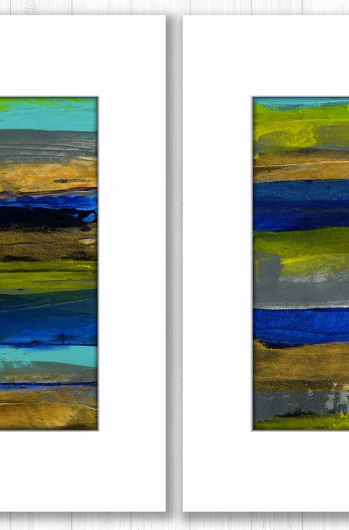 Abstract Composition Collection 27 - 2 Abstract Paintings by Kathy Morton Stanion by Kathy Morton Stanion