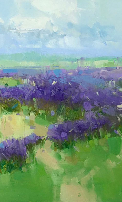 Lavenders, Original oil painting, Handmade artwork, One of a kind by Vahe Yeremyan
