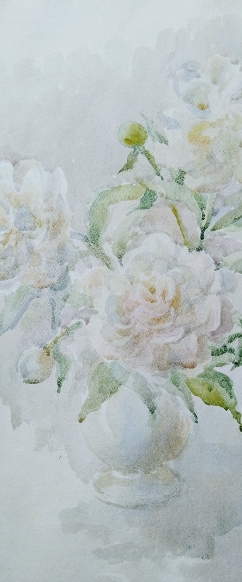 Peonies. Watercolour 2020 by Elena Klyan