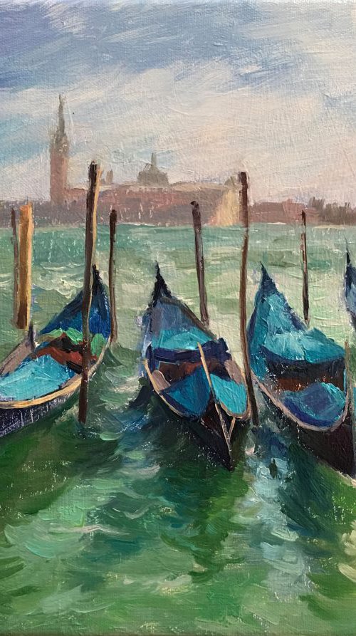 The Gondola in Venice (Frame) by Ling Strube
