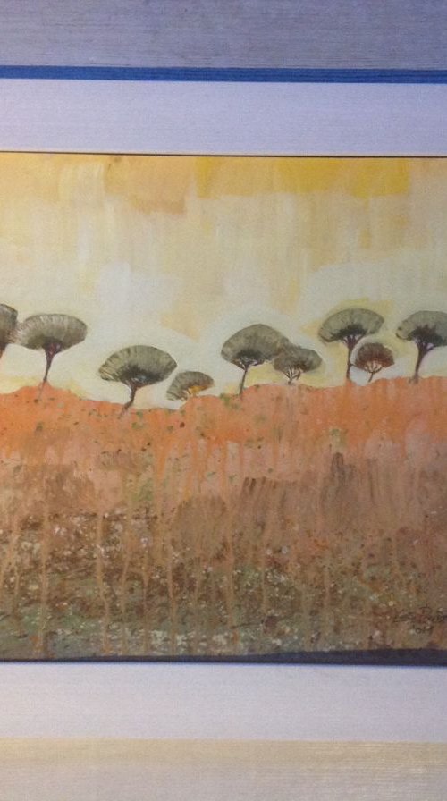 Trees against the morning sky by Les  Powderhill