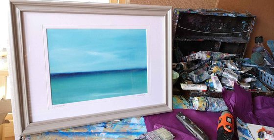 Calm Seas - Framed Oil Painting, stunning, gorgeous