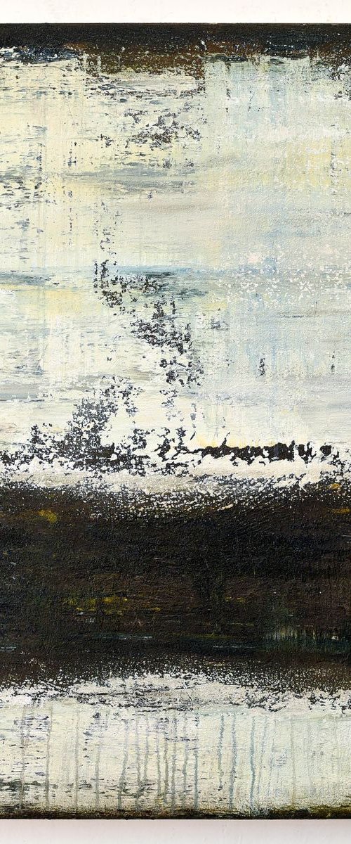 Brown white abstract painting DT856 by Radek Smach