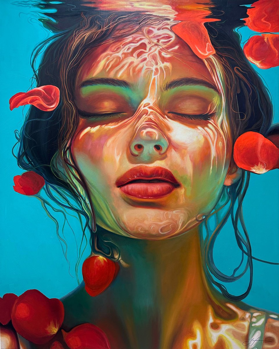 Photorealistic Oil Painting , Depth Of Silence By Viacheslav Zaykin, 47 X 59, Artwork For Sale On Artfinder