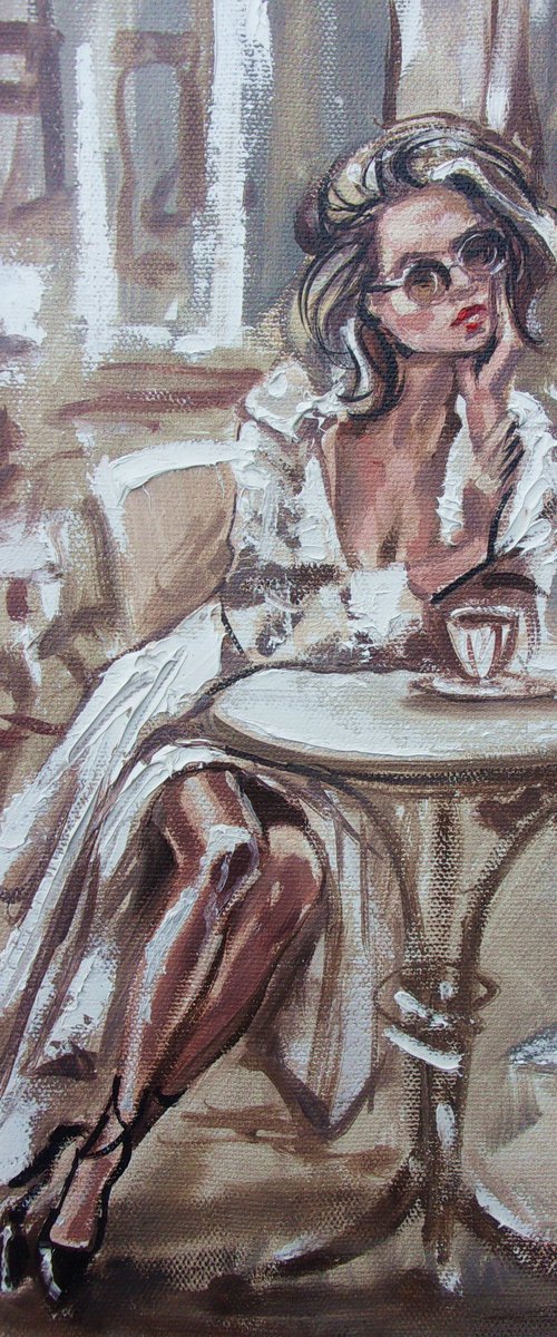 " ONE COFFEE PLEASE " by Monika Luniak