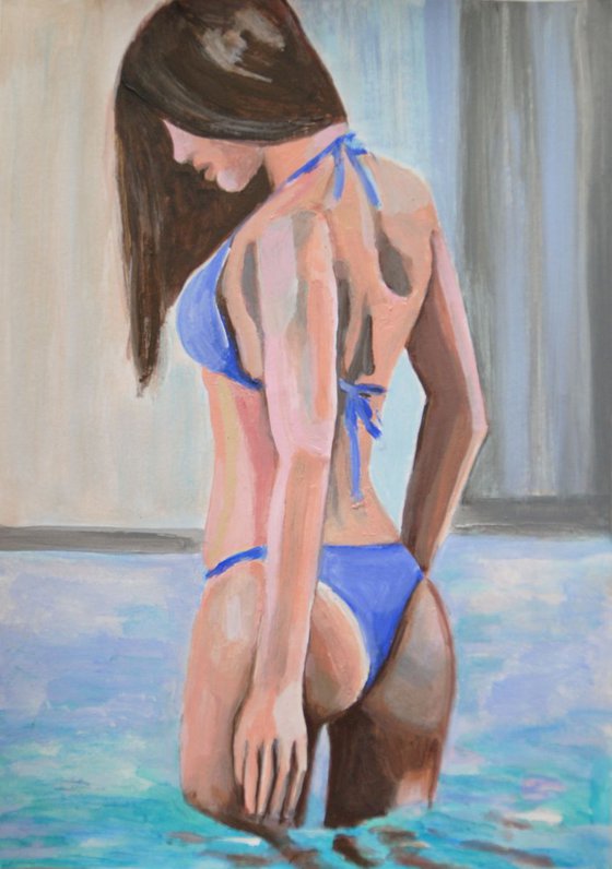 At the pool  # 5 / 42 x 29.7 cm