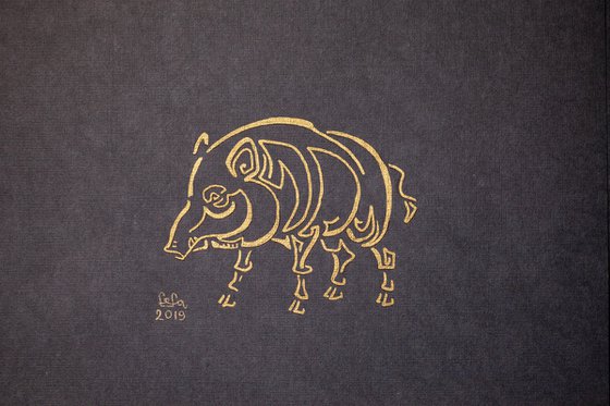 "A wild boar"