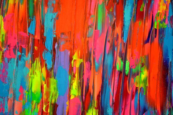 XXL Huge Colorful Textured Modern Abstract Big Painting, Large Colourful Abstract Painting - Ready to Hang, Hotel Office and Restaurant Wall Decoration