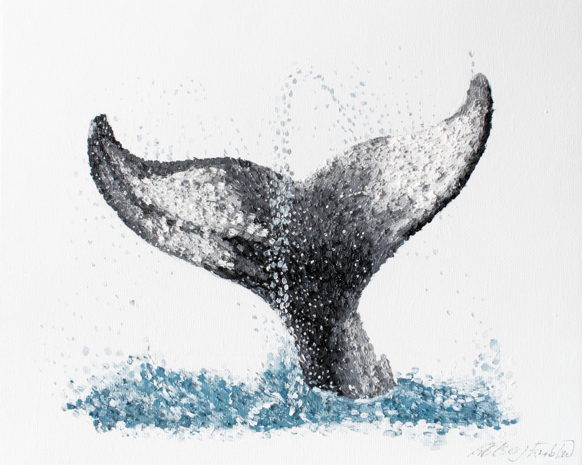 Whale Tale Oil Painting Euphoria by Kelsey Emblow
