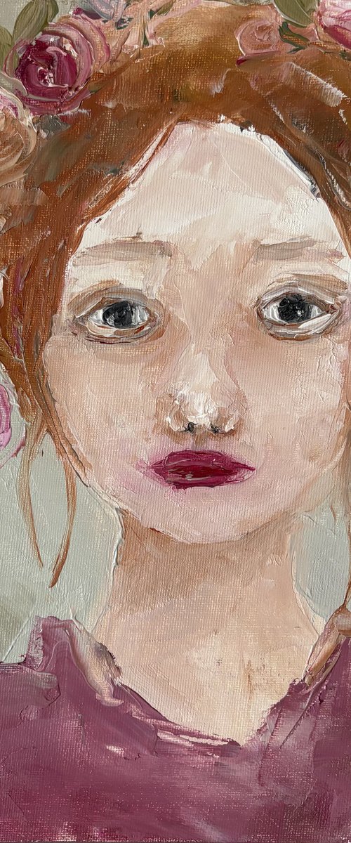 Spring Floral Crowned Muse Portrait by Daniela Nocito