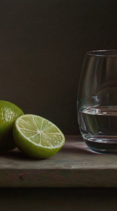 Limes with a glass by Albert Kechyan