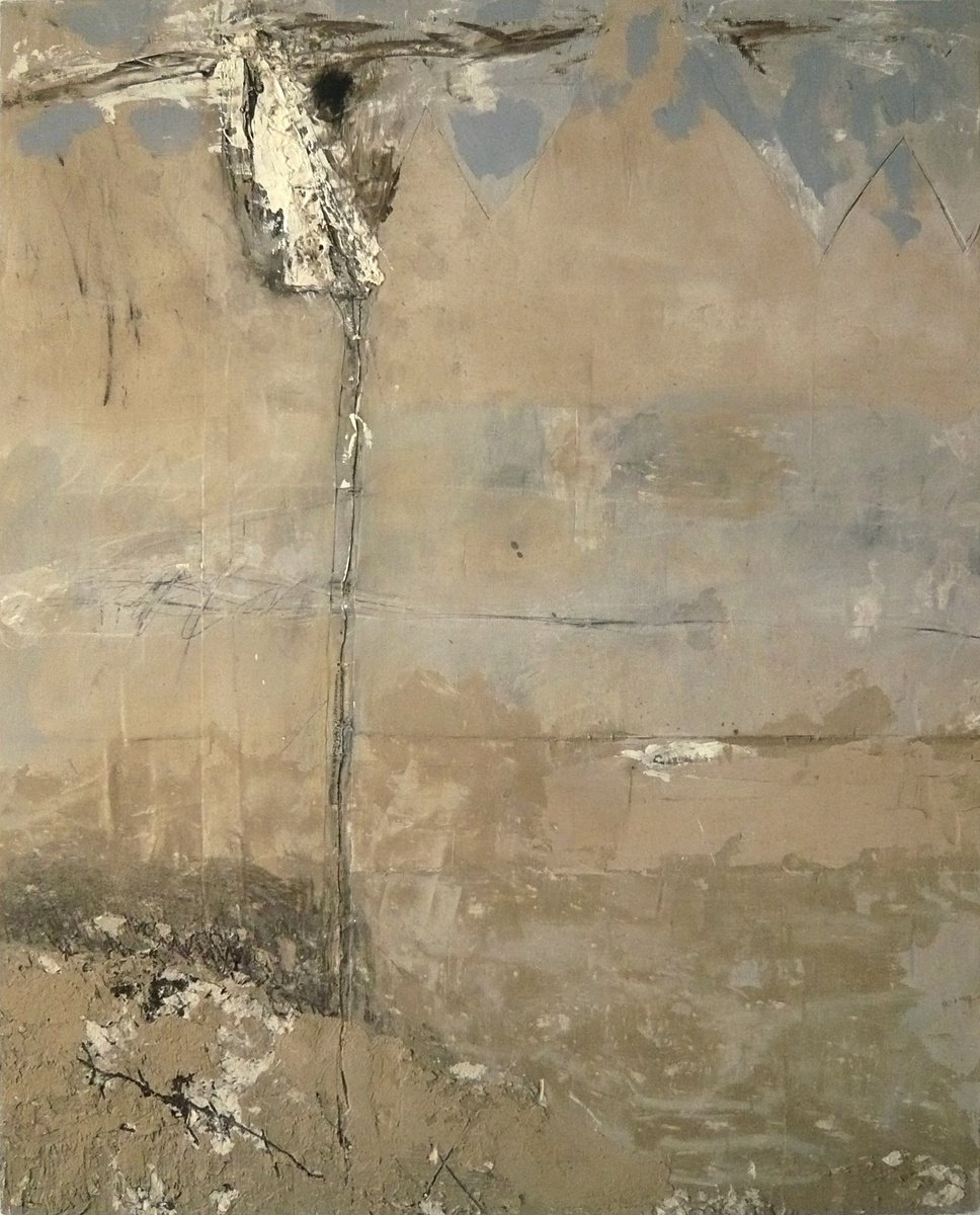 Expressive Abstract Painting By Jaroslaw Broitman, 36 X 45, Untitled 94. 2015, Original Artwork