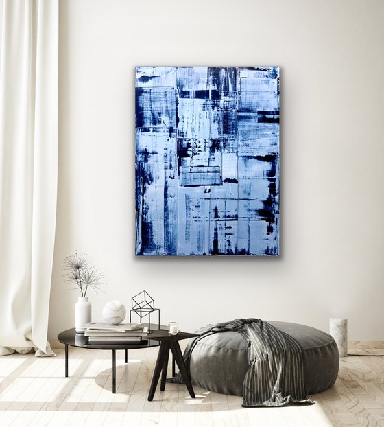 Blocks Of Blue (36x48in)