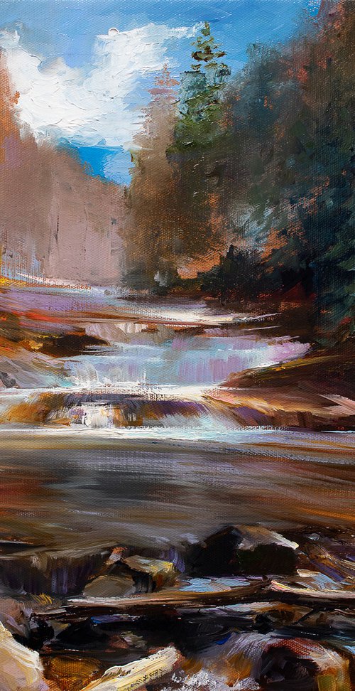 A Forest's Fall Cascade by Bozhena Fuchs
