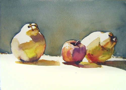 still life with quinces II by Goran Žigolić Watercolors