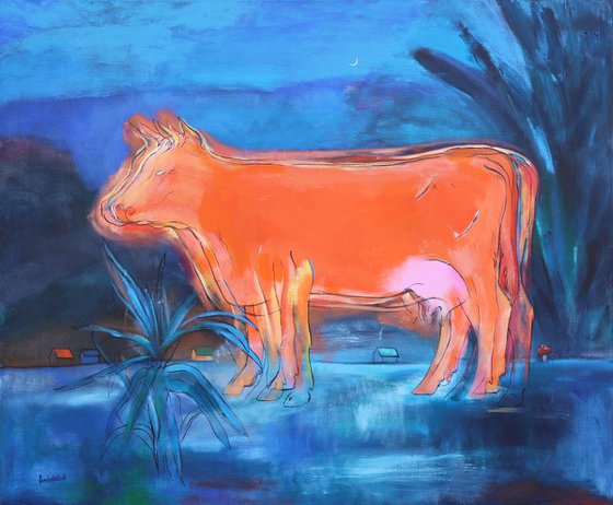 The Orange Ghost Cow