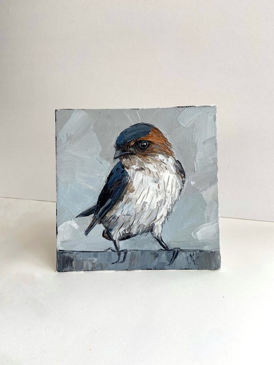 Swallow bird painting mini art