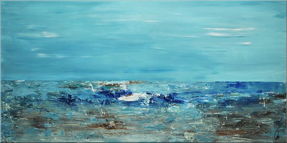 Ocean View  - Abstract Art - Acrylic Painting - Canvas Art - Abstract Painting - Modern Seascape -  Statement Painting