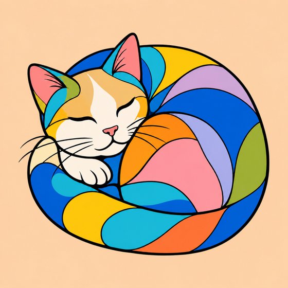 Colorful Cat #08