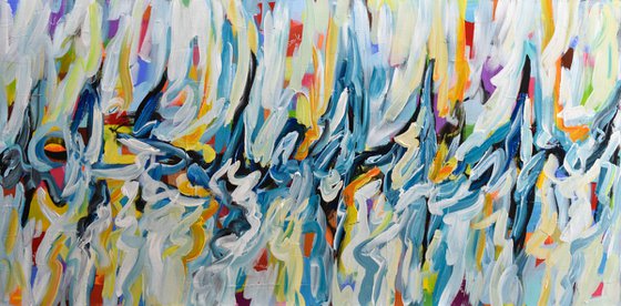 Burst of Happiness II- Large Colorful Abstract