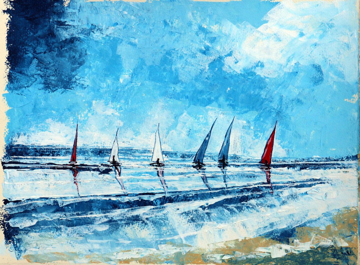 Sailboats 1 by Stuart Roy