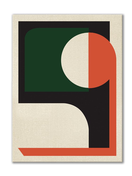 Abstract Tri-Color Graphic - Triptych