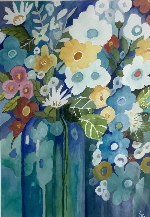 Fantasy Flowers1 by Linda Bartlett