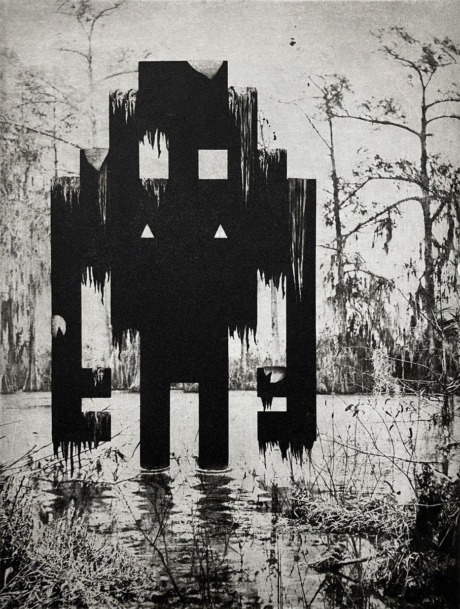 Surrealistic Portrait Etchings & Engravings By Jaco Putker, 10 X 13, Creeps & Cryptids 24:Skunk Ape, Original Artwork